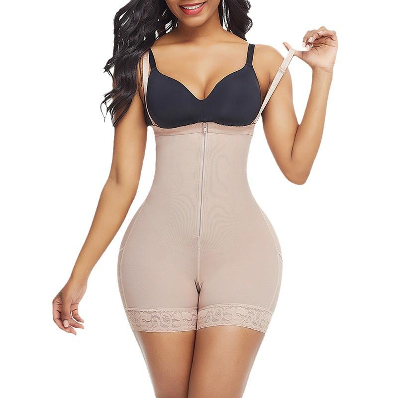 New Women's Tummy Control Bodysuit with Zipper and Corset Camisole for Hip Lifting