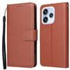 Wallet Case for Reno15 Pro 5G - Leather/PU, Brown, With Lanyard