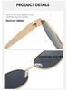 Trendy Oval Frame Metal Sunglasses 9521 - European & American Style