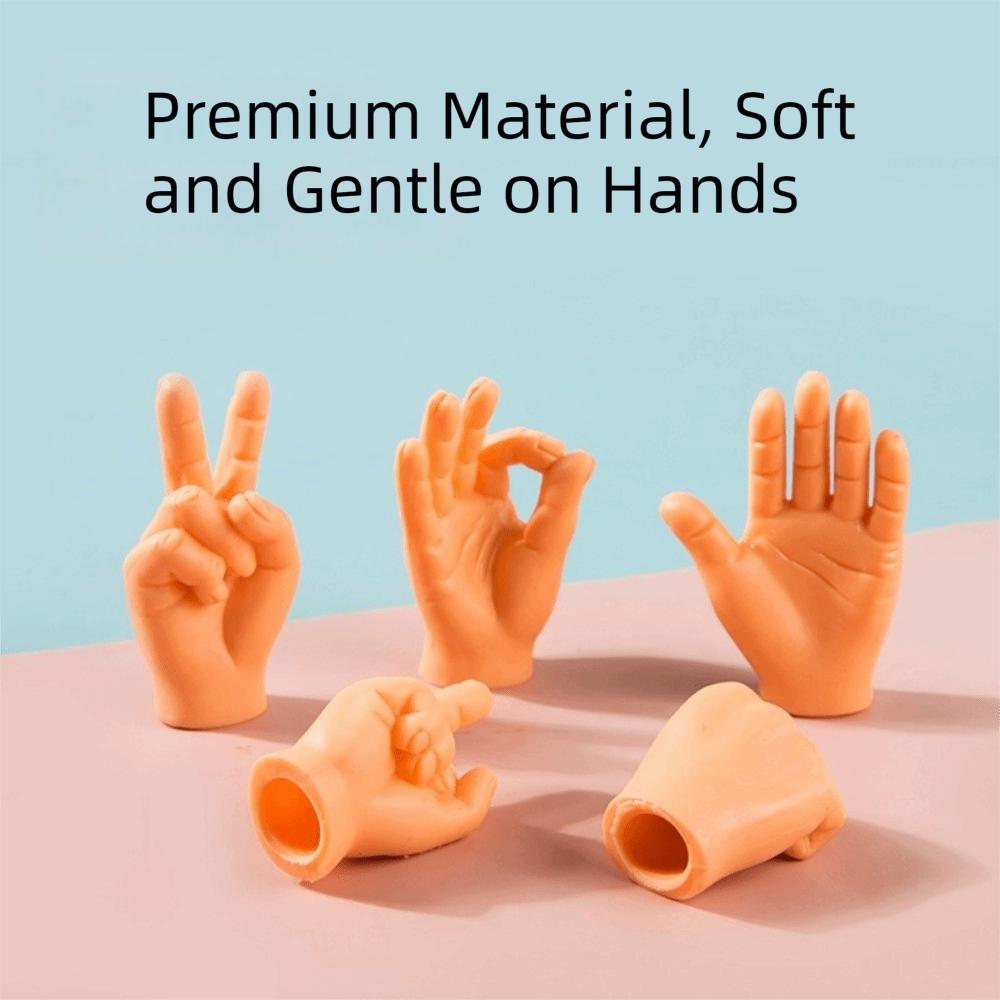 3pcs/set Mini Hand Model Bite Resistant Pet Finger Puppet Mini Funny Cat Finger Sleeve Soft Cat Teasing Cat Teasing