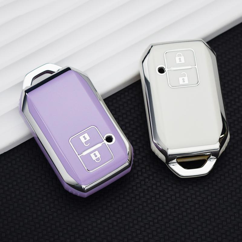2 Button New TPU Remote Key Holder Car Key Cover Case for Suzuki Ertiga Swift 2017 Wagon R Japanese Monopoly Type 3C Protector