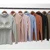 Women's Modal Long Sleeve T-Shirt with Padded Mock Neck and Built-In Bra Cup - Ideal for Sleepwear, Underwear, or As a Base Layer