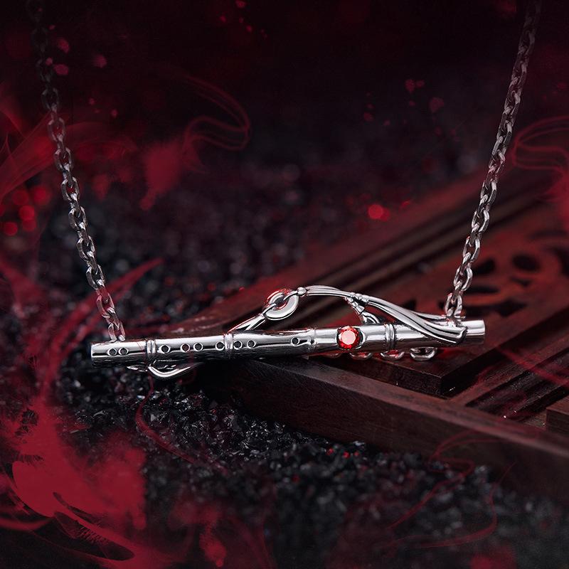 Fashion Classic Minimalist Anime Periphery Necklace Pendant Ornament Cross Flute Choker Pendant Necklace For Women Fine Jewelry