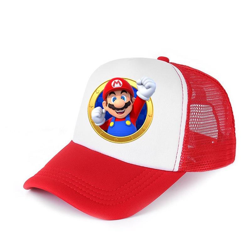 Super Mario Brothers Cartoon Sun Protection Breathable Hat For Children, Perfect For All Seasons