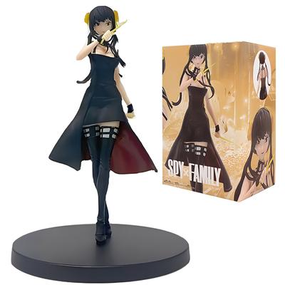 16cm Anime Spy Family Handmade Yuerfujie Anime Thorn Princess Scenery Ania Black Dress Handmade PVC Model Ornament