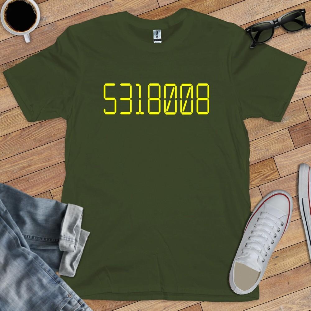 

5138008 (Boobies) Upside Down Calculator T-SHIRT (school boy humor funny rude) Unisex T-Shirt XL