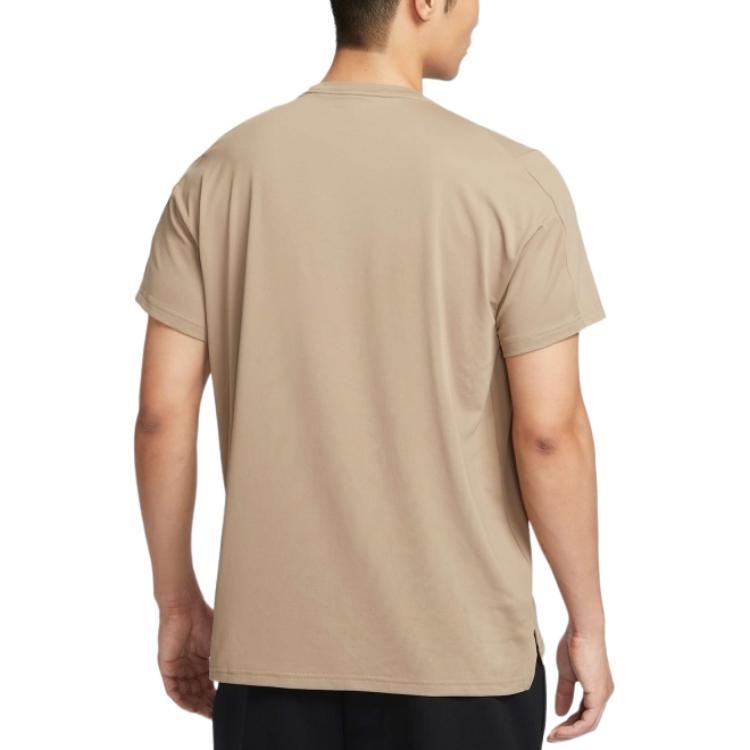 Nike T Shirts Men's Khaki Crew Neck Moderate CZ1182-247