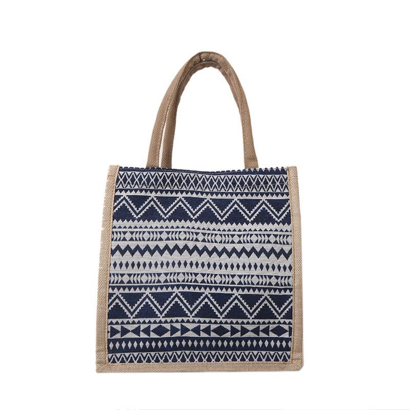 Canvas Ethnic Style Large Capacity Tote Bag Women's 2026 New Fashion Portable Mummy Bag Student Class Shoulder Bag