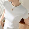 High-end Design Pure Cotton T-shirt Women's Summer Short-sleeved New Slim-fitting Top and Bottoming Shirt