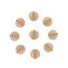 Nbeads Beads Approximately 10 Pieces Diameter 10mm Cubic Zirconia Brass Spacer Beads Bracelet Connector Handmade Accessory Parts Charm Handmade