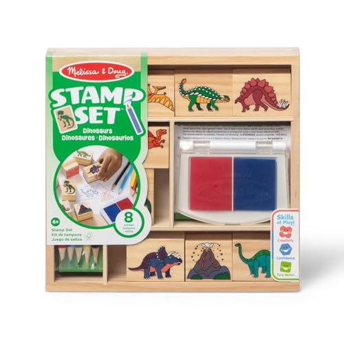 

Melissa & Doug Melissa & Doug Dinosaurus Stempel Set met Kleurpotloden voor Kinderen | Kunst en Ambachten voor Kinderen Leeftijd 4+ | Houten St