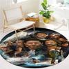 Supernatural Round Area Rug,Carpet Rug for Living Room Bedroom Sofa Playroom Decor,Non-slip Floor Mat