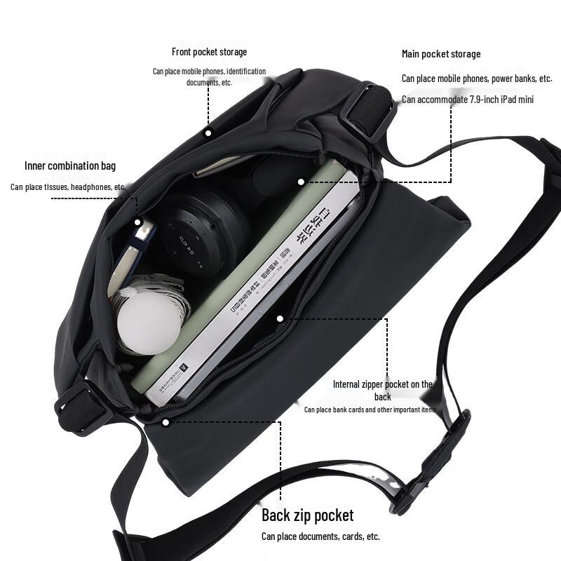 JEEP Men's Magnetic Buckle Crossbody Bag