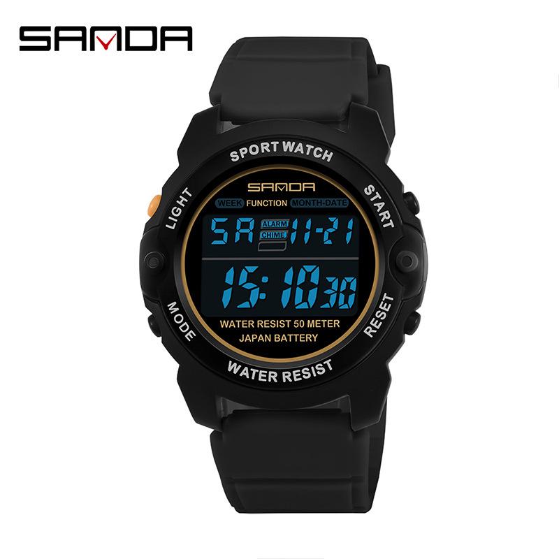 Sanda Unisex Multifunctional Electronic Sport Watch for Students