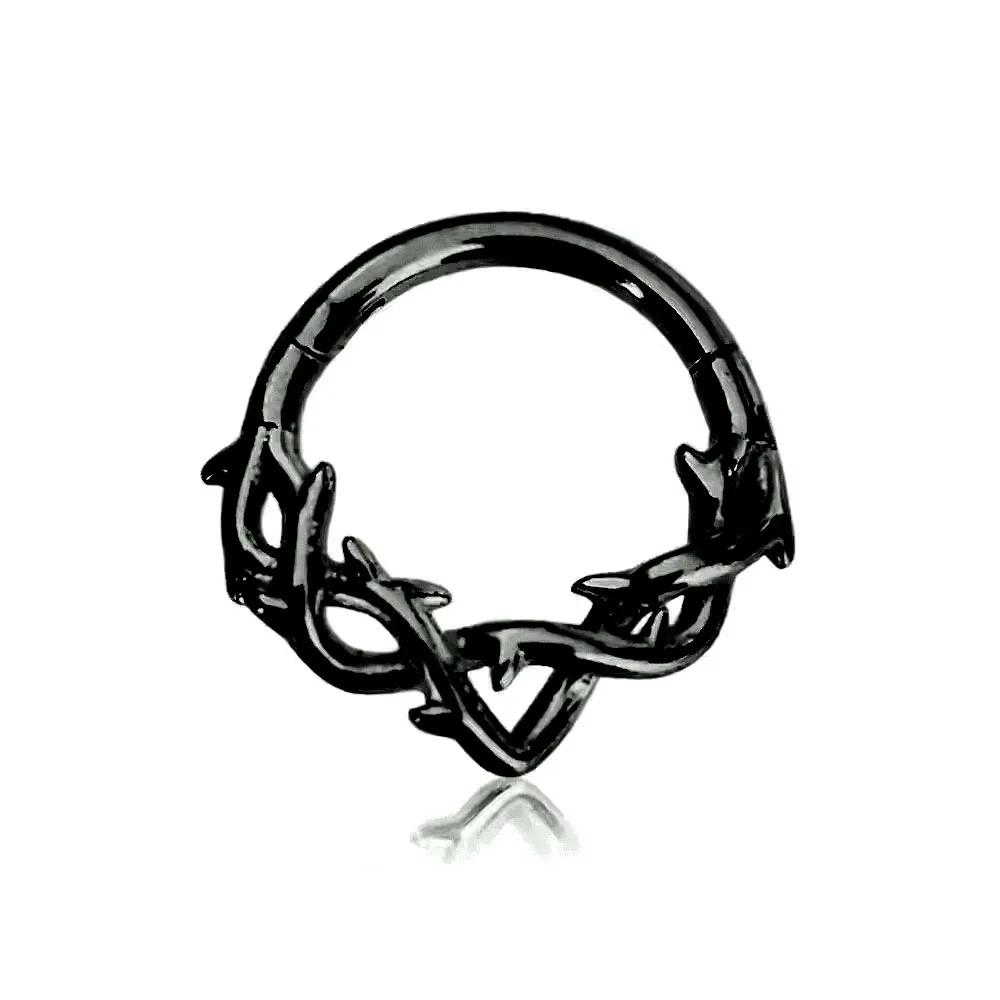 Nasenring aus Edelstahl 316, nahtloser Ring, geschlossener Ring, Nasenseptumring, einfarbiger spitzer Kegel Piercing-Ohrring, runder p