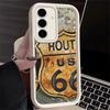 Handyhülle für Samsung Galaxy S26 S25 Ultra S24 FE America Route 66 Schale S23 Plus S22 + S21 S20 5G Weiches Silikon Funda