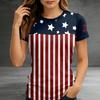 Women's Short-sleeved Top, Casual Slim Fit Women's Round Neck Short-sleeved Printed Shirt