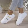 Fashion Women's Casual Sports Shoes - Lace Up Low Cut Design, Comfortable Fabric Lining, Suitable for All Seasons, Women's Sports Shoes