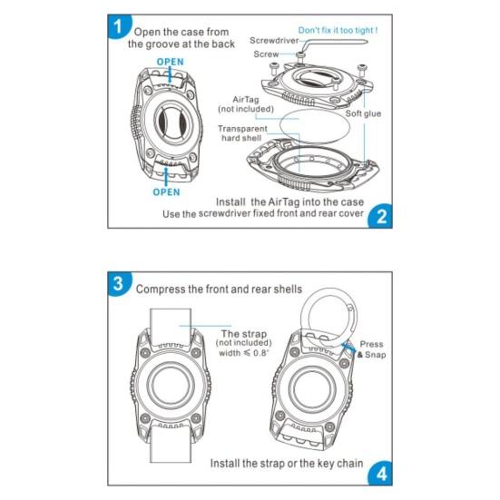 Yousheng 1 Set Locator Protective Cover Scratch-Resistant Locator Holder Waterproof Pet Locator Protector for Airtag