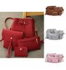Elegant 4pcs Women Lady Handbag Set In Premium Pu Leather With Adjustable Strap