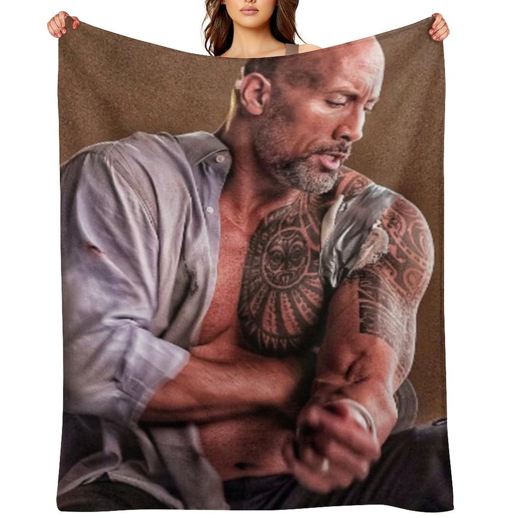 Dwayne Johnson Wurfdecke Pelzige Decken für Sofas Thermische Sofadecken