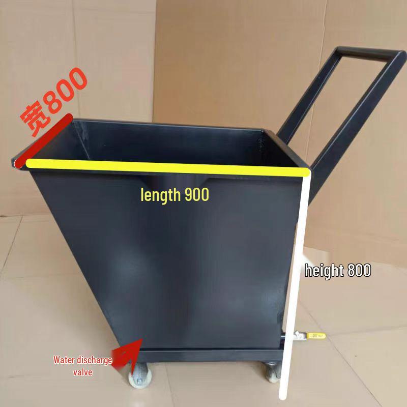 Chip Collection Cart: Handcart Machine Tool Conveyor, Iron Chip Hopper, Tipping and Waste Material Pusher.