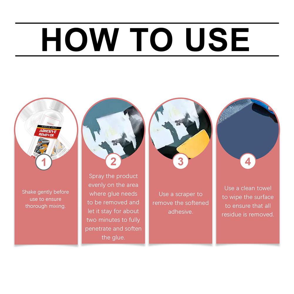 Adhesive Remover with Plastic Scraper Surface-Safe Glue Remover Car Sticker Remover Spray for Adhesive Hassles & Car Stickers