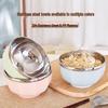 304 Stainless Steel Anti-Scald Drop-Resistant Rice and Soup Bowl for Home Use, Suitable for Adults and Children.