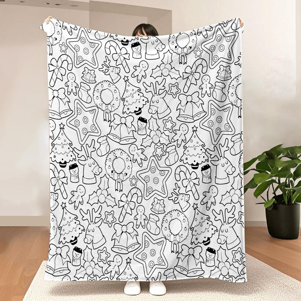 Halloween blanket Cartoon printed bear blanket Animation peripheral blanket Sofa blanket