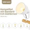 Plafonnier - NETTLIFE - Spot de plafond 4 flammes - Blanc - Métal - Orientable 350°