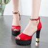 Fashion Women's Sandals Sexy Platform Strip Pole Dance Ladies Shoes Block Heel Vintage 2025 Luxury Daily Summer Casual The Best on Offer