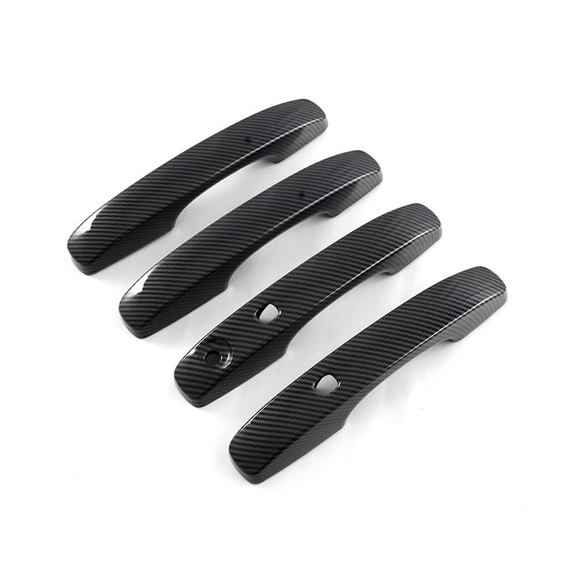 Car Decoration Door Handle Cover For Ford Ranger T9 2024 Carbon Fiber Black Cars Accessories Exterior Styling