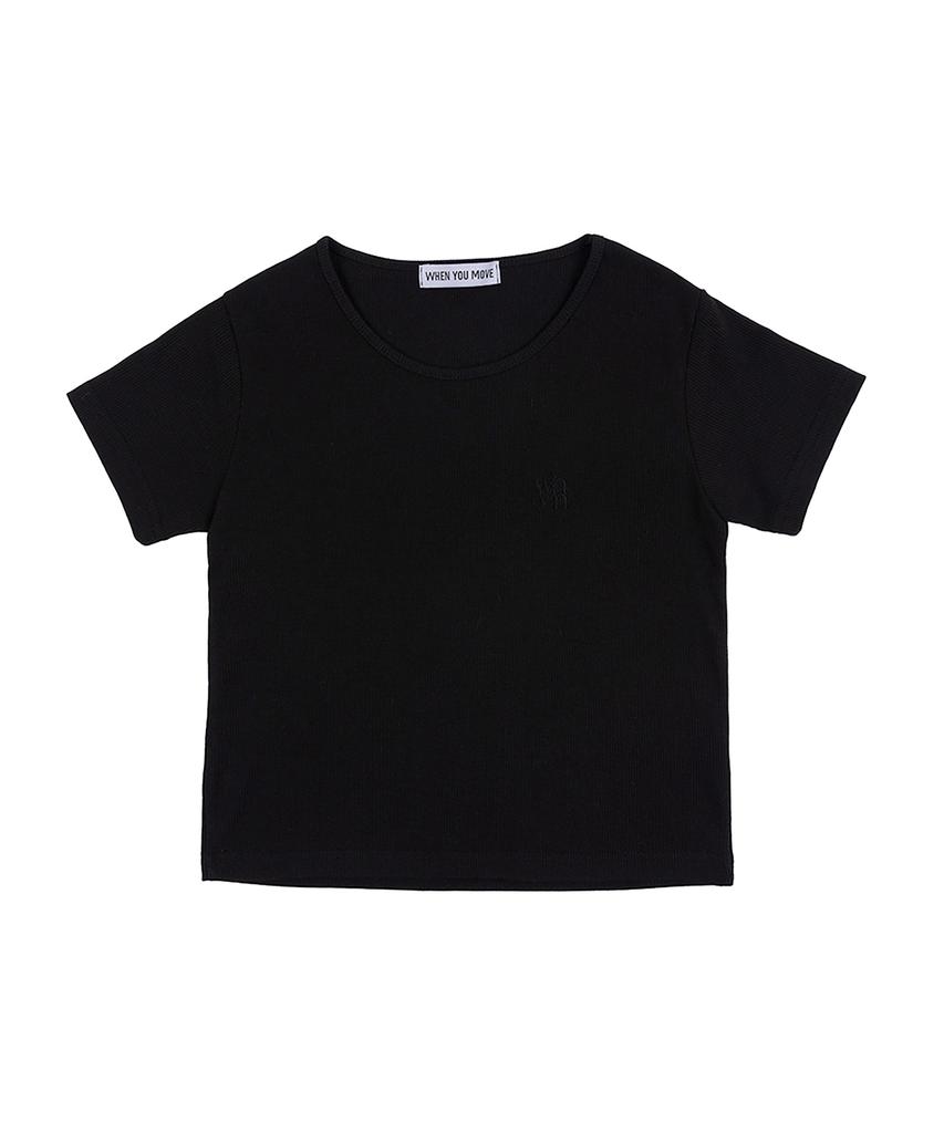 WHEN YOU MOVE Signature Logo Embroidered Round Cropped Short Sleeve (4 Colors)