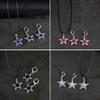 Modische Ohrhaken und Halskette Set Alternative Stern Halskette und Ohrring Gothic Schmuckset für Modebegeisterte