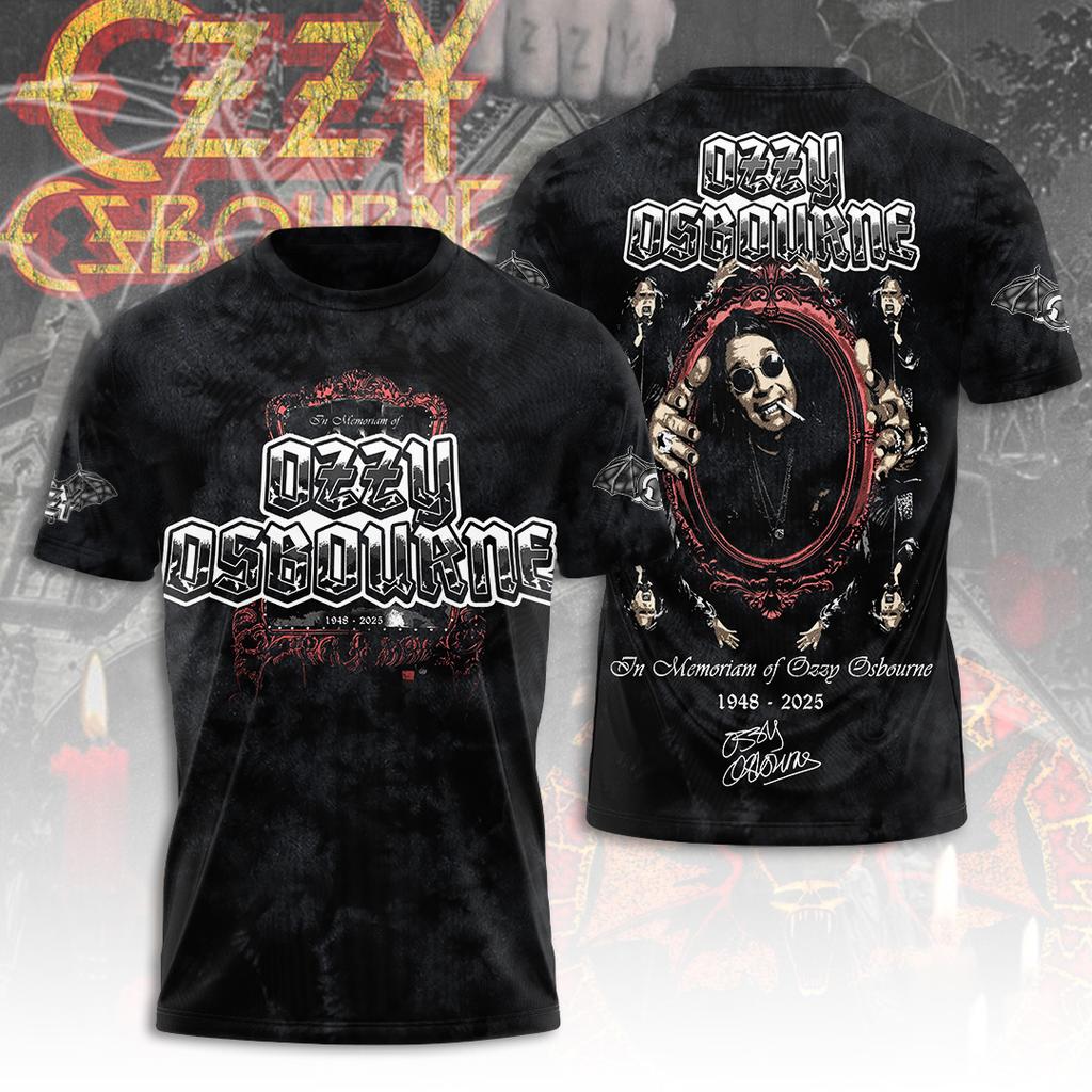 T-shirt Stampata 3D Hot Rock Ozzy Band per Uomo e Donna, T-shirt Sportiva Girocollo Hip Hop a Maniche Corte, Abbigliamento da Uomo