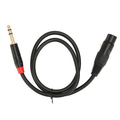 Female XLR To 6.35mm Jack O Cable Instrument Cable for Microphone Electric Guitar 0.75 Meter