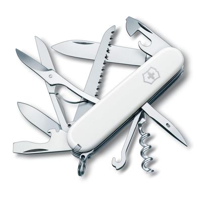 Victorinox Huntsman White Swiss Army Knife Disaster Preparedness Goods Mountaineering Hiking Camping Scissors Saw Included Swiss Made with 15