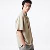 JACK&JONES Men's Loose Fit Embroidered Turn-down Collar Short Sleeve Shirt