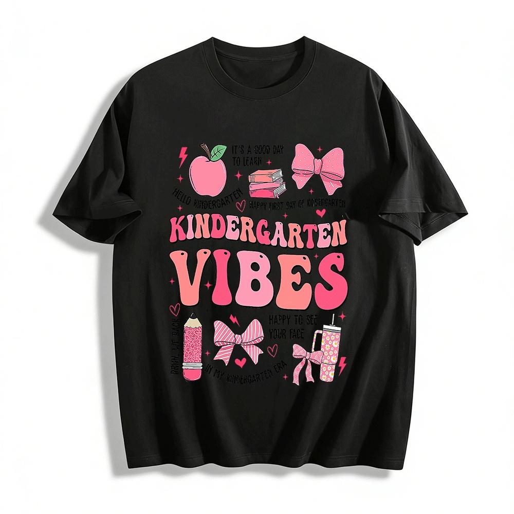 Kindergarten Vibes First Day Back To School Top Pure cotton T-shirt XXS