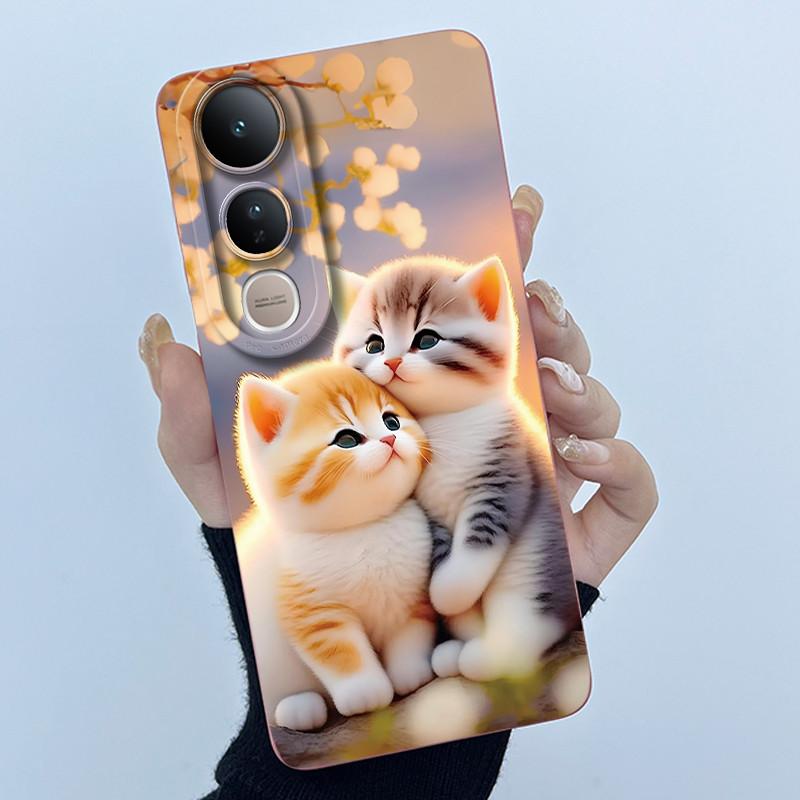 For Vivo V50 Lite Case Lovely Phone Shell Soft Liquid Silicone Back Cover For Vivo V 50 Lite Full Protection Shockproof Bumper