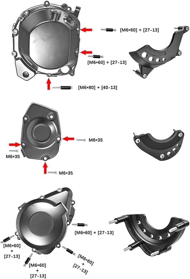 Motorcycle Engine Cover Engine Slider Engine Guard Kawasaki Z900 Z900RS Z900RSCAFE All Models (Color Electroplated Silver)