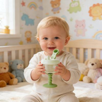 Goblet Cup with Lid Straw & Cup Kids Sippy Measurements Spill-Proof Travel for Party Cup Birthday & Outdoor