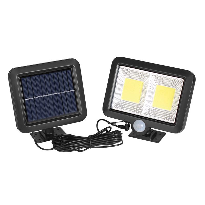 Outdoor Solar Motion Sensor Wall Lights with Remote Control for Courtyard and Corridor