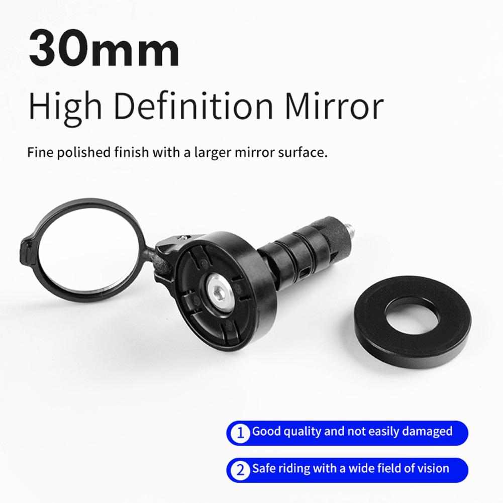Bicycle Rearview Mirror Universal Bike Handlebar Plug Rear View Mirror Riding Handlebar End Rearview Mirror for Outdoor Sports