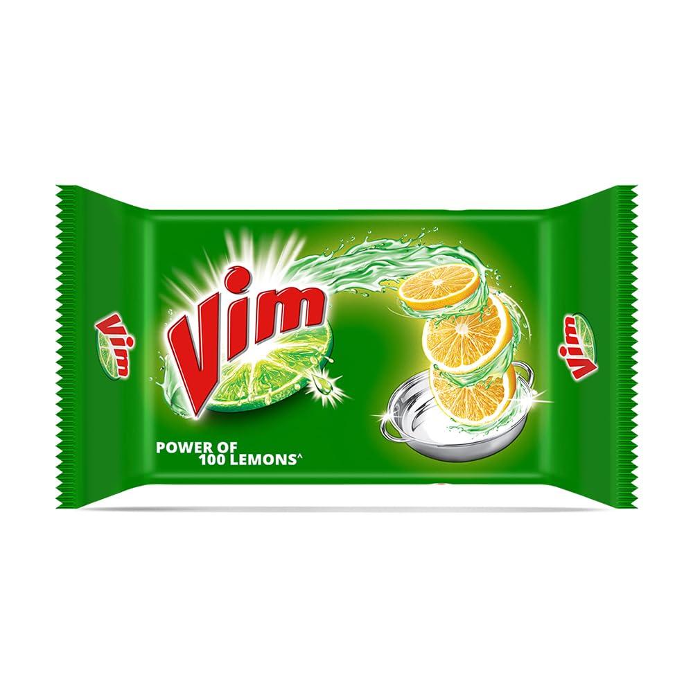 

Vim Dishwash Bar Lemon, видаляє плями та жир силою лимона, 300 г