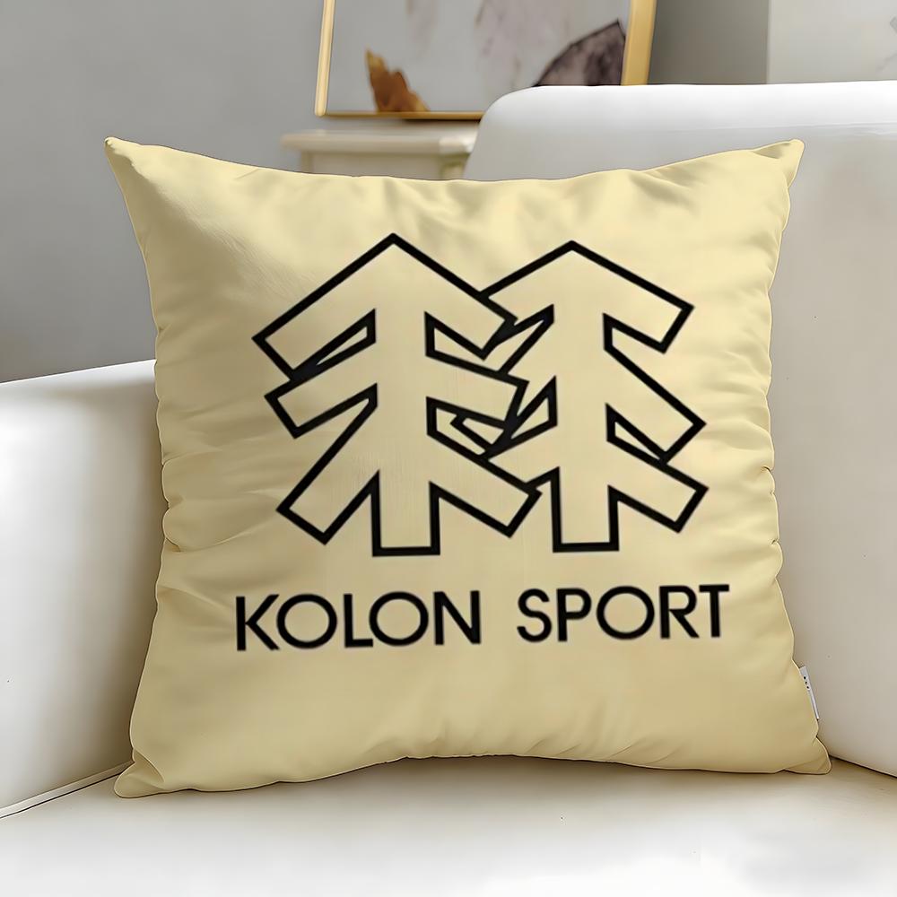 classic sports brand KOLON SPORT Cushion Cover Soft EasyWash Pillow Case Versatile for Couch Bed Travel and Office