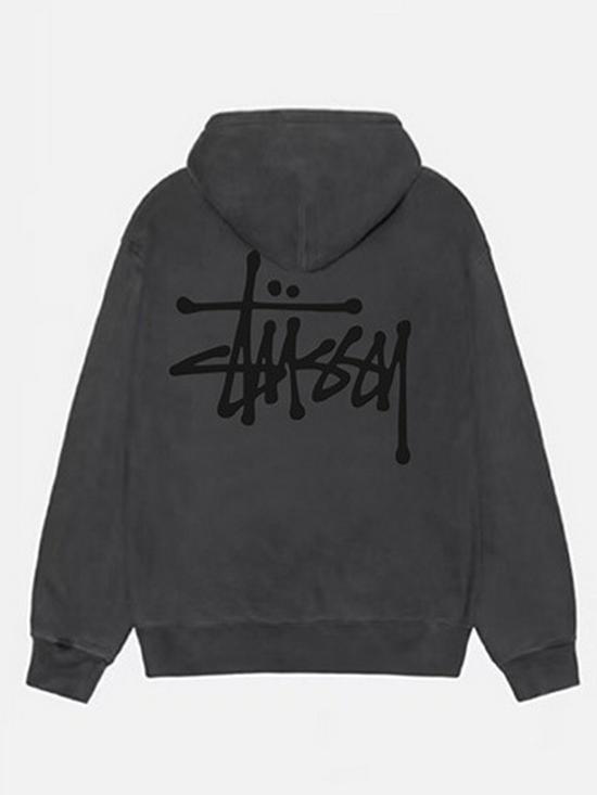 Unisex Washed Black Hooded/Round Neck Sweatshirt - Autumn/Winter Collection, Loose Fit with Plus Velvet, Trendy American Style.