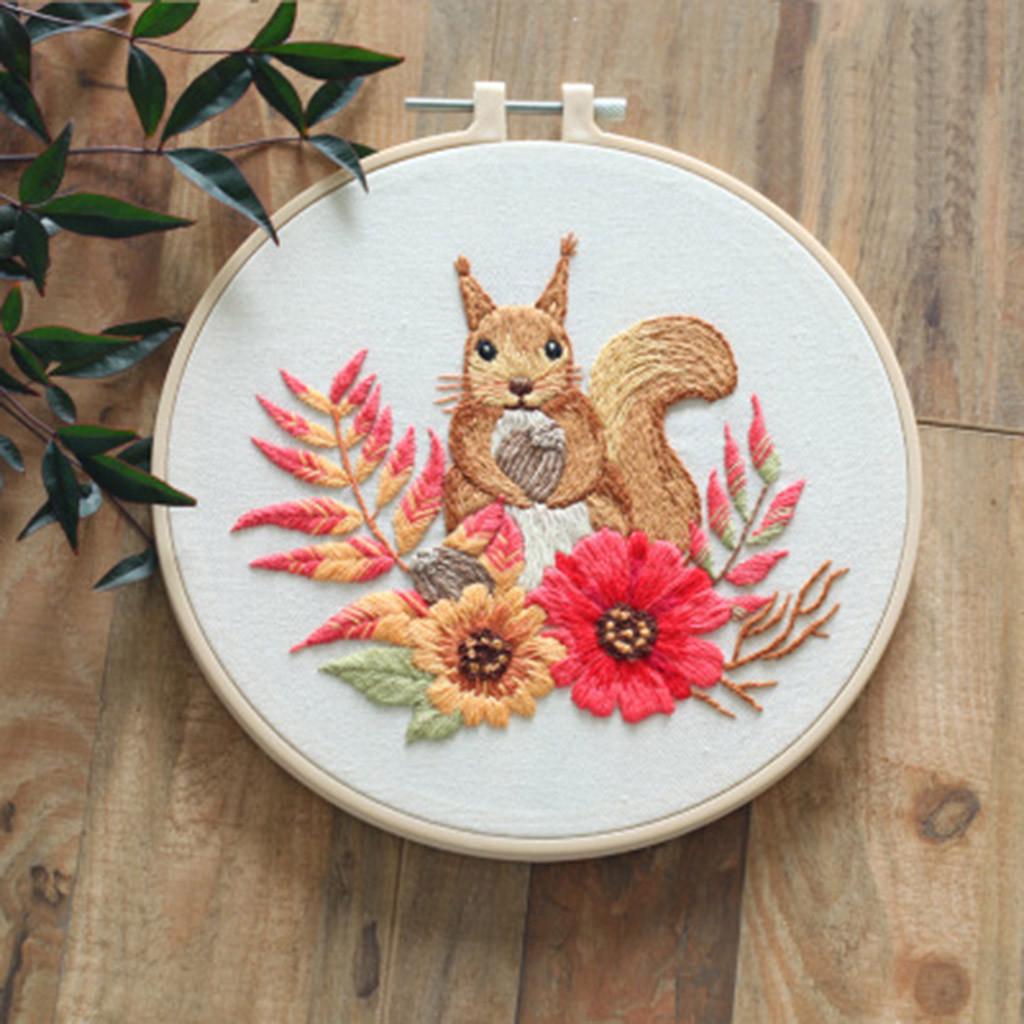 Embroidery Cross  Kit Set for Beginners-Handmade Embroidery DIY Craft