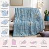 Blue Paisley - Inspired Pattern Flannel Blanket Warm Soft Halloween Christmas Couch Warm Cozy Decorative Decor For All Season