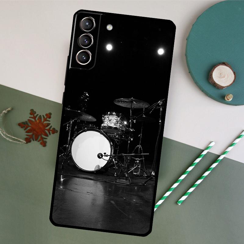 Musical Instrument Drum Phone Case For Samsung Galaxy S25 S26 Ultra S20 S21 S22 S23 S24 Plus S10 S25 FE Back Cover